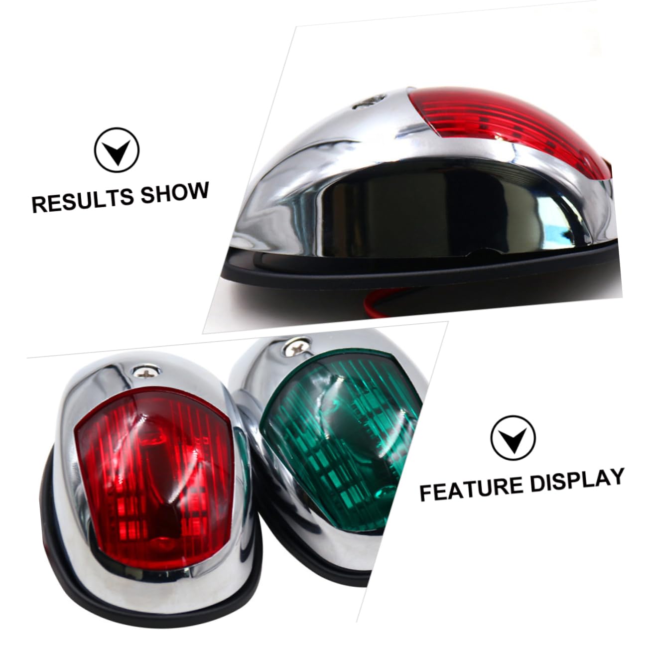 Toyvian 2Pcs LED Navigation Lights Bow Lights for Boats Design High Visibility Signal for Pontoon Fishing and Yachts