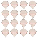 Flytianmy 16Pcs Triangle Powder Puffs, Face Makeup Puff for Body Loose Powder Beauty Makeup Tool Nude