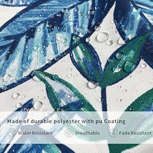 Pack of 2 Outdoor Waterproof Lumbar Pillow Covers ONLY, Rectangle Decorative Double Printed Pillow Cases for Patio Couch Porch Chairs (12 x 20 in,Leaves Ink Blue) Pack of 2 Outdoor Waterproof Lumbar Pillow Covers ONLY Rectangle Decorative Double Printed Pillow Cases for Patio Couch Porch Chairs 12 x 20 inLeaves Ink Blue