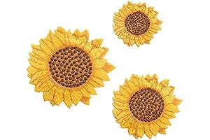 Captivating Van Gogh Sunflower Patches: Embroidered Adornments for Style and Repairs