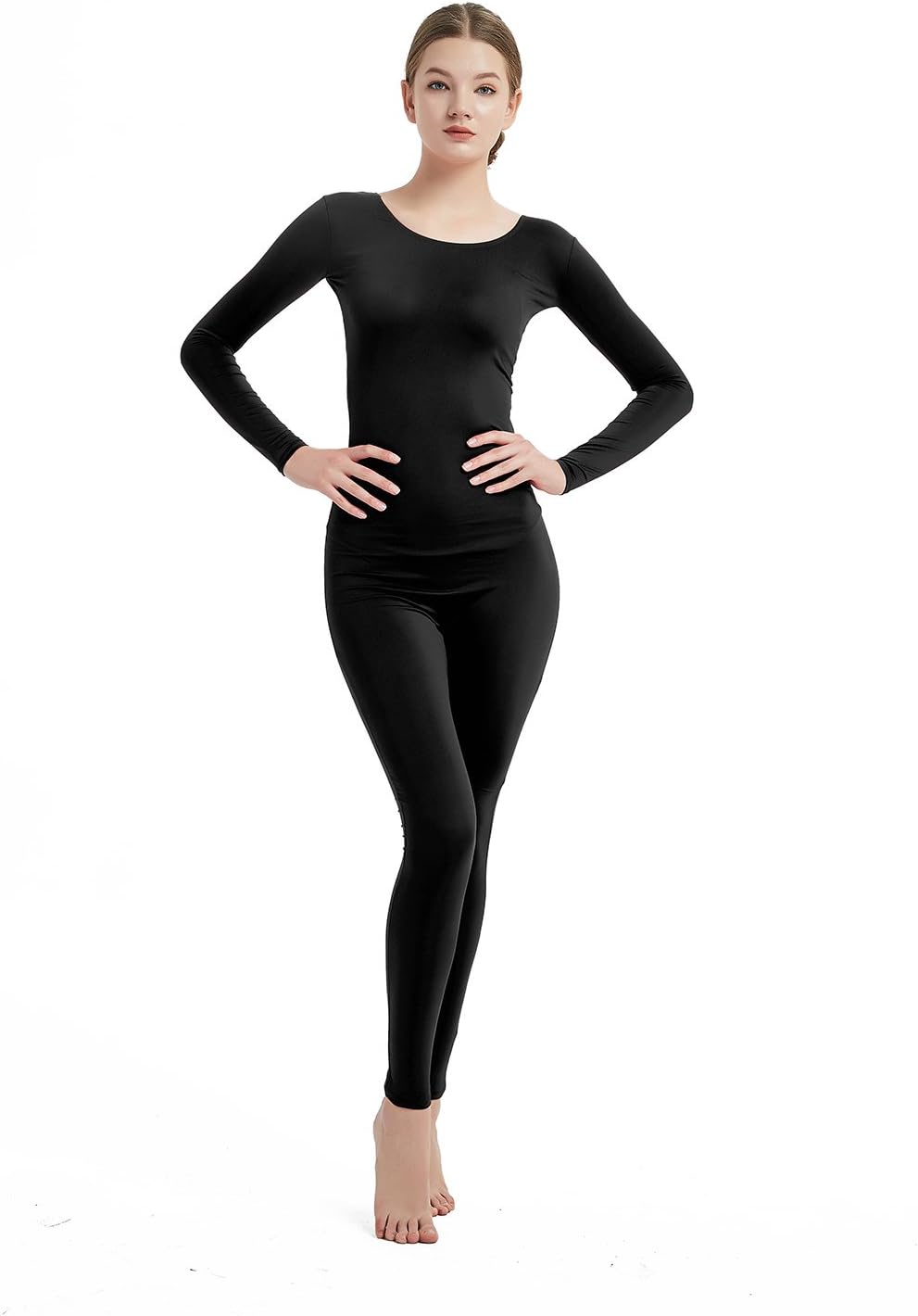 Womens Long Sleeve One Piece Jumpsuit Spandex Zentai Unitard