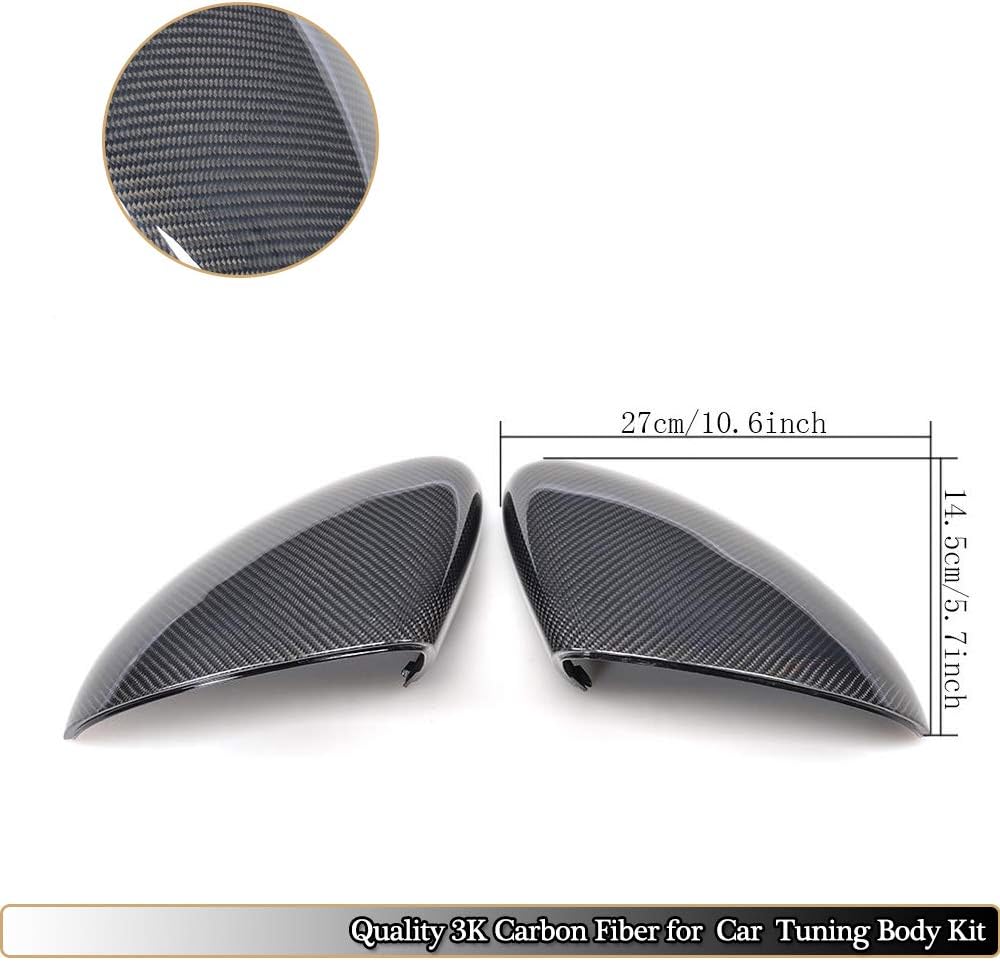 Carbon Fiber Mirror Cover fits for Porsche Cayenne 958 2011-2014 Replacement Rearview Side Rearview Mirror Caps Car Exterior Outside Shell