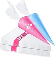 Vista 8 de Tamodan Bolsas y puntas, bolsas de pastelería y puntas adecuadas para principiantes, incluidas 100 bolsas de tuberías desechables de 16 pulgadas