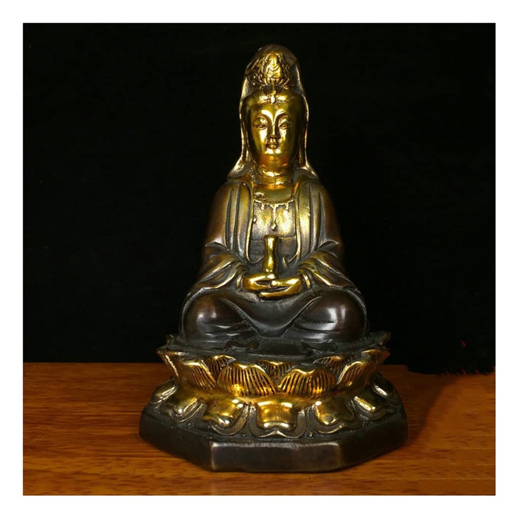 Statue de Guanyin en vieux cuivre pour une déco zen haut de gamme