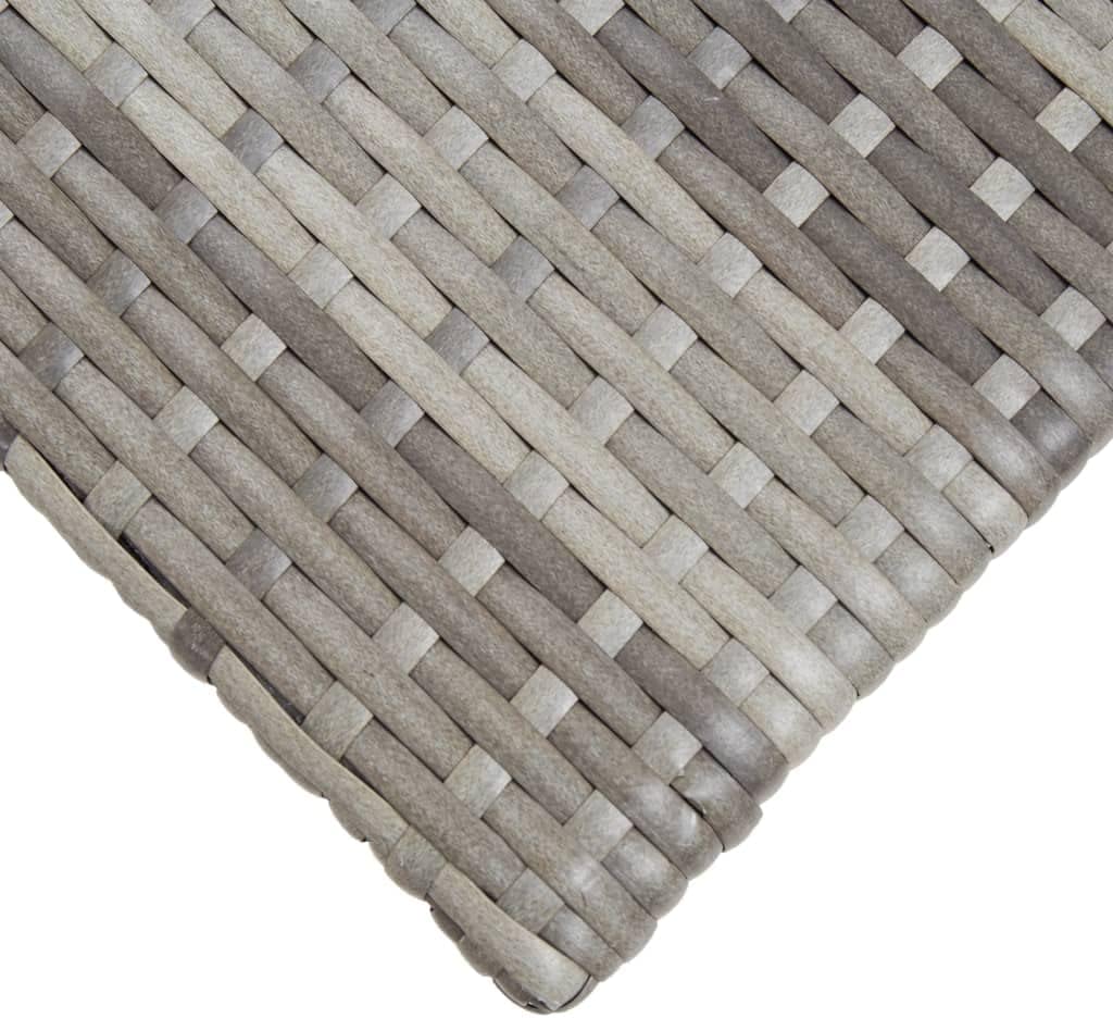 Eye-catching Rustic Patio Dining Table, Sturdy Patio Table with Steel Frame, Weather Resistant Coffee Table for Backyard or Living Room, Tea Table Gray 19.7"x19.7"x18.5" Poly Rattan