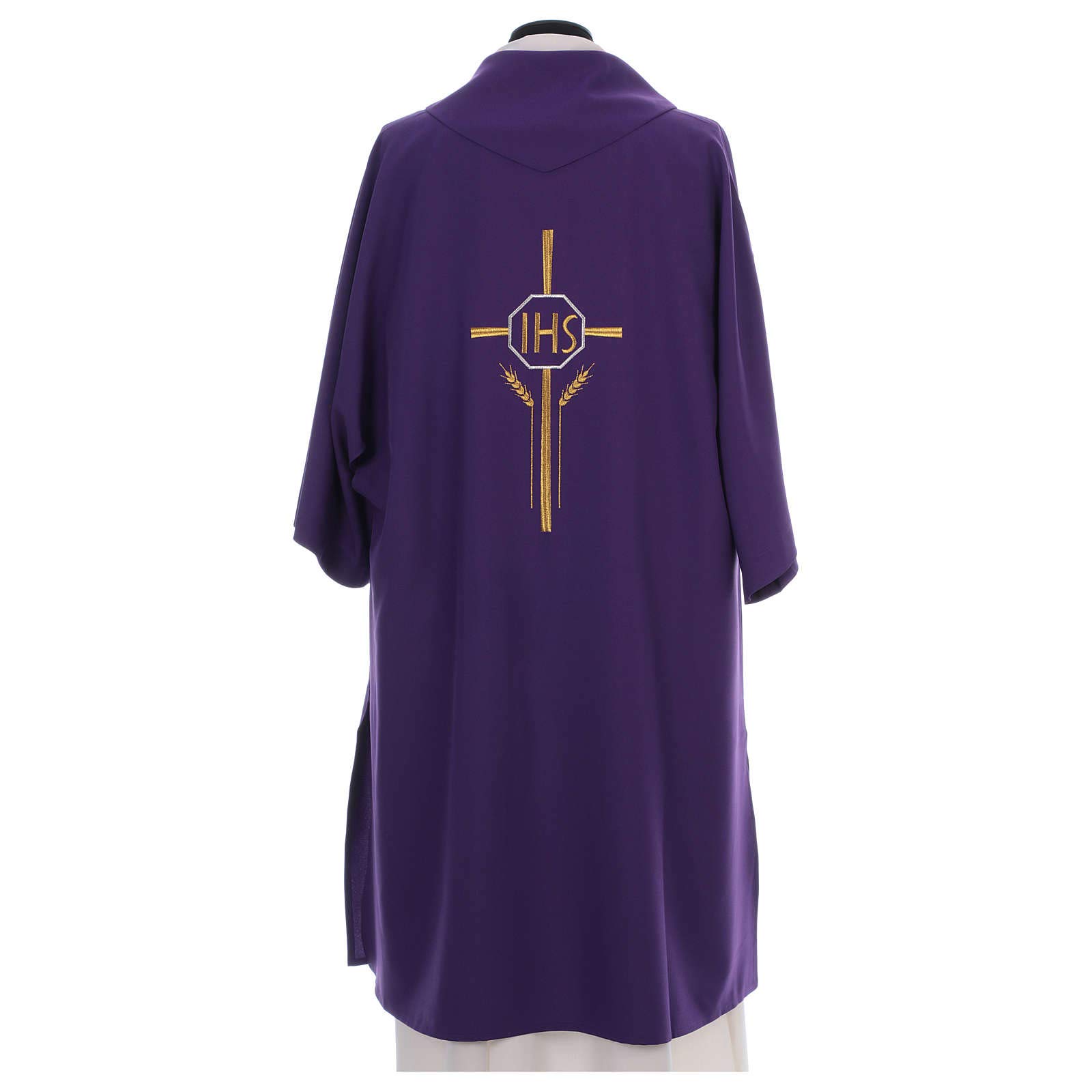 Holyart Dalmatica 100% poliestere croce spighe IHS