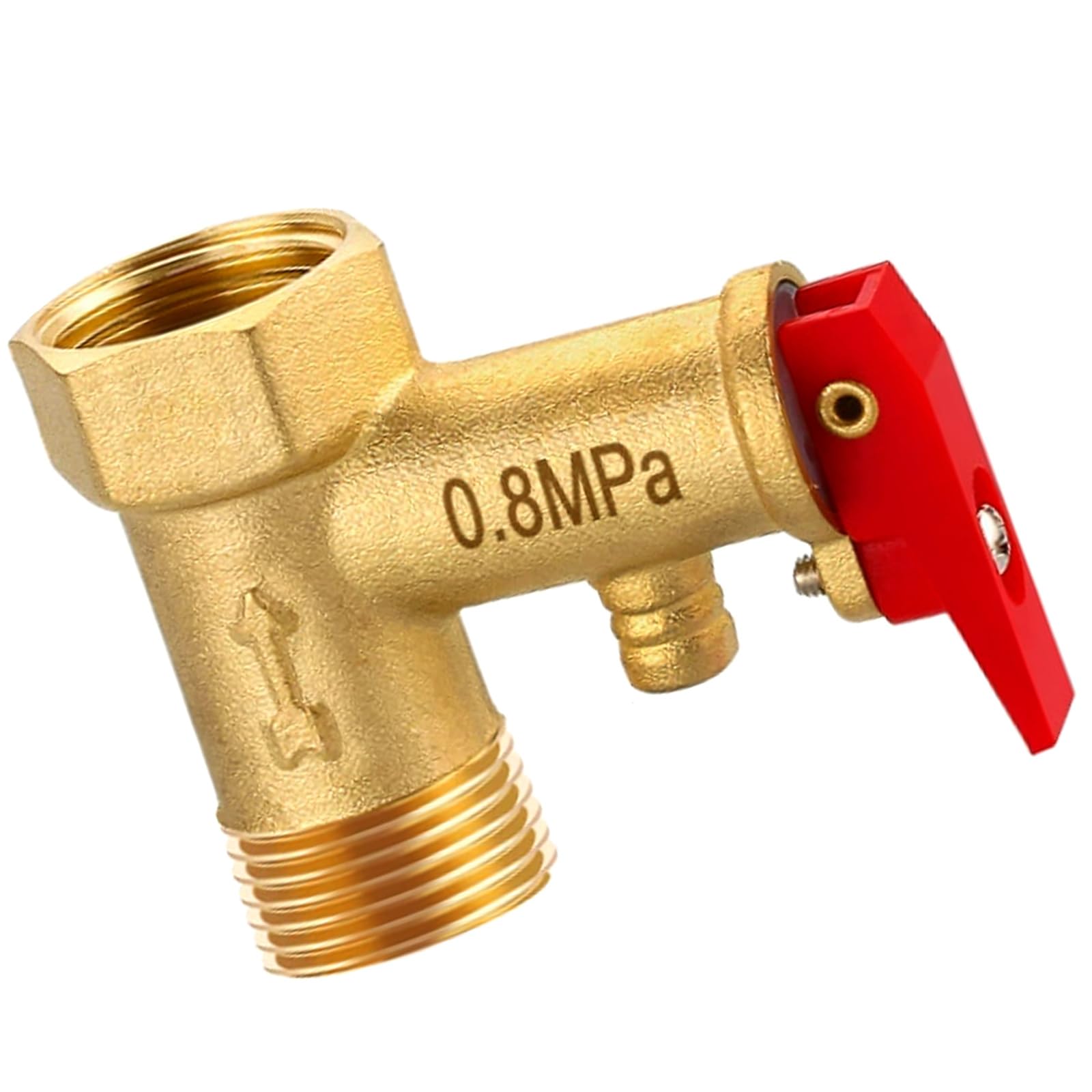 Brass Pressure Release Valves Adjustable Pressure Relief Valves with Check Function for Electric Water Heaters Universals Relief