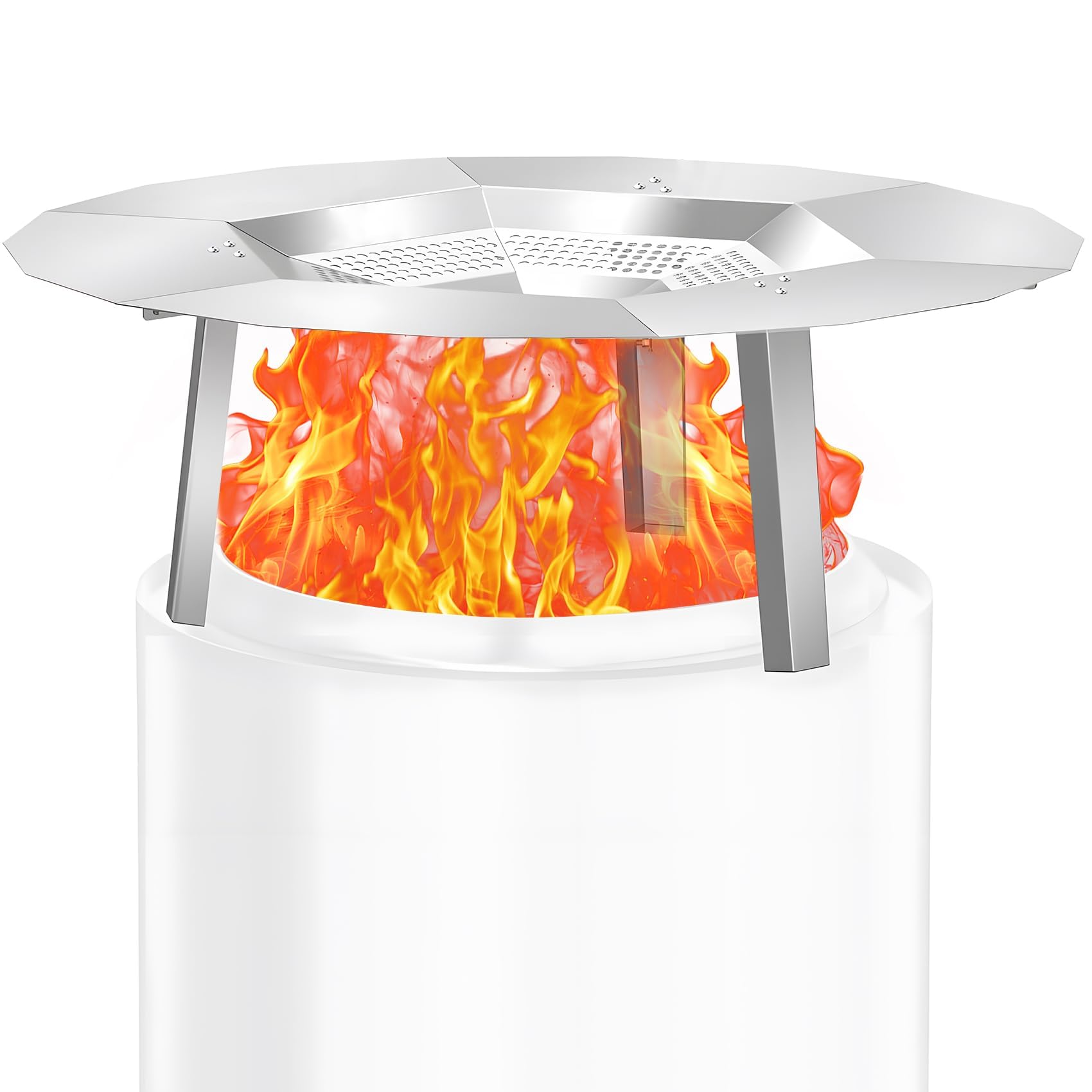 KEESHA Heat Deflector for Solo Stove Ranger 15"- Heat Plate for Fire Pits, Heat Deflector for Solo Stove Ranger Accessory with 3 Detachable Legs, 304 Stainless Steel