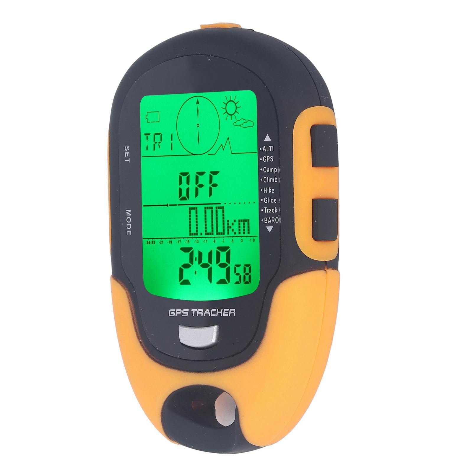 Jiawu Medidor Multifuncional GPS Altímetro Electrónico Barómetro Termómetro Higrómetro Brújula Digital Impermeable con IPX4, Pronóstico del Tiempo para Senderismo Al Aire Libre Camping Montañismo
