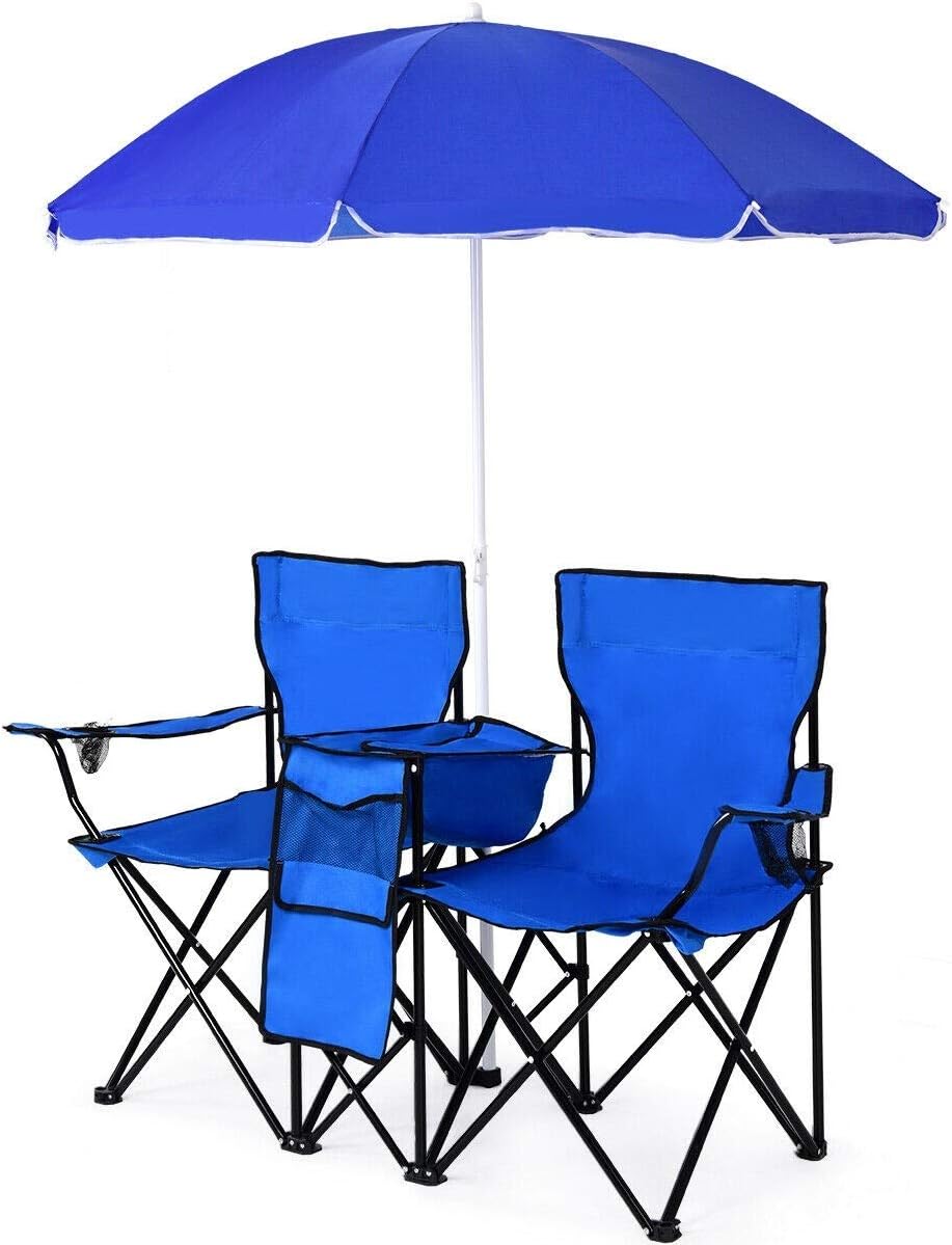 Silla de camping, azul