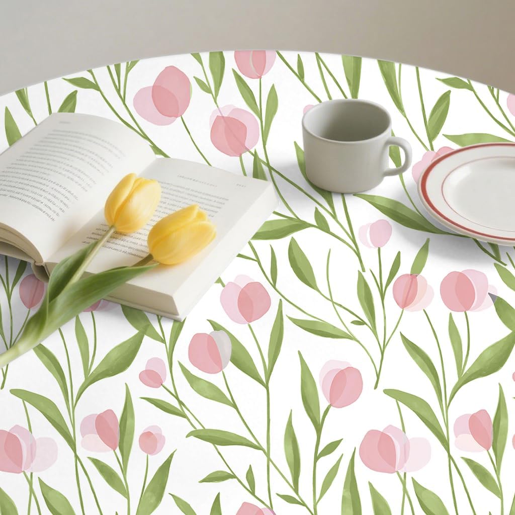 HAOKHOME Adhesive Shelf Liner Pink Floral Peel and Stick Drawer Liner