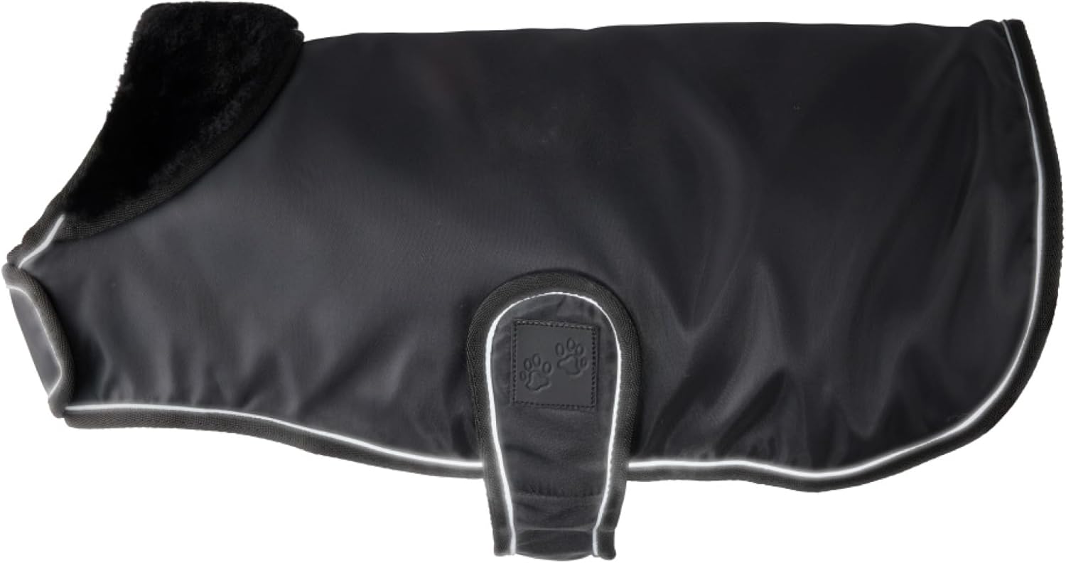 Breeze II - The Windbreaker, Water Resistant Pet Raincoat, Vegan Fur and Lined Pet Jacket for Small, Medium, Large Dogs, Red, Small (10-25 lbs)