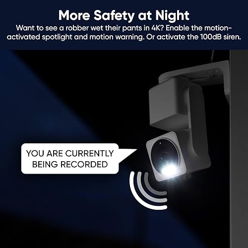 Miniatura 7 de WYZE Cam Pan v4, cámara de seguridad inteligente 4K, cámaras AI para interiores y exteriores, para seguridad del hogar, bebés y mascotas, visión