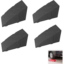 4.7/5.5/6.3/7 Rise High Portable Curb Ramps Lightweight Plastic, Heavy Duty Plastic Threshold Ramp Set, for Low Cars, Motorcycle Color 4 pcs, Size 20x12x14cm