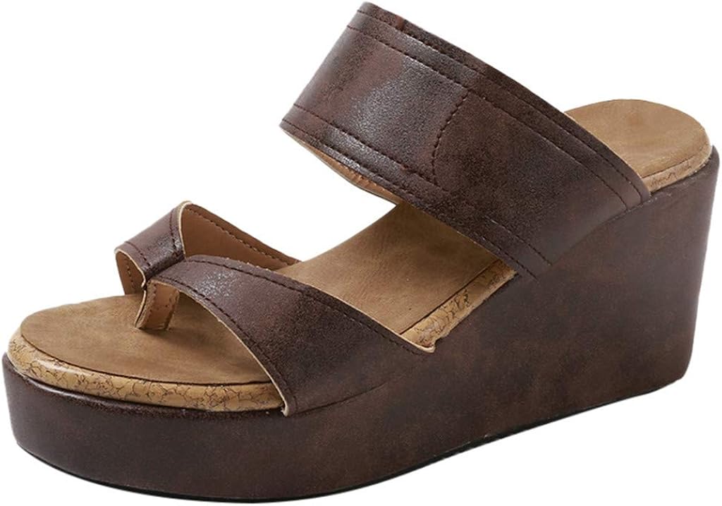 Platform wedge thong sandals Clearance