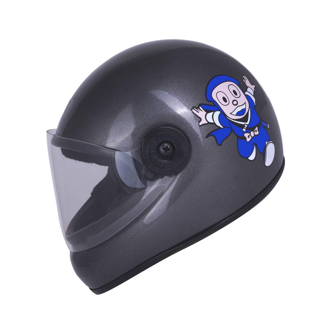 Western Era Stylish Cartoon Character Sticker Full Face Helmet for Kids || Baby Safety and Comfort || (3-12 Years) (Free, Grey Glossy) (Non-Motorized) (B08XK8H3J6) Amazon Price History, Amazon Price Tracker