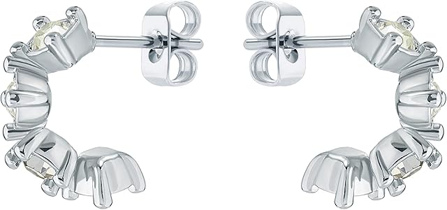 Ted Baker Cresita Crystal Nano Hoop Earring (Silver Tone/ Clear Multi Crystal)