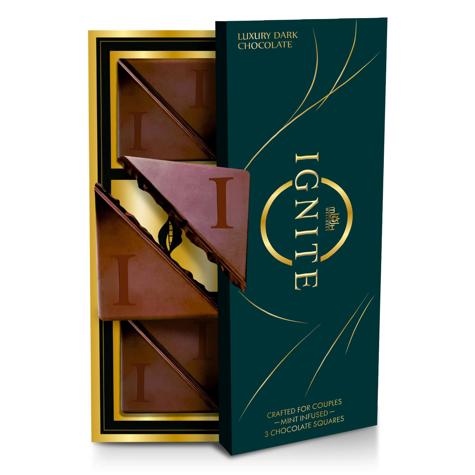Ignite Mint Chocolate Bars – Premium Mint-Infused 80% Dark Chocolate for a Bold, Refreshing Flavor, Gluten-Free, and Made with Selected Ingredients for Pure Indulgence, Ideal for Sharing, Pack of 1