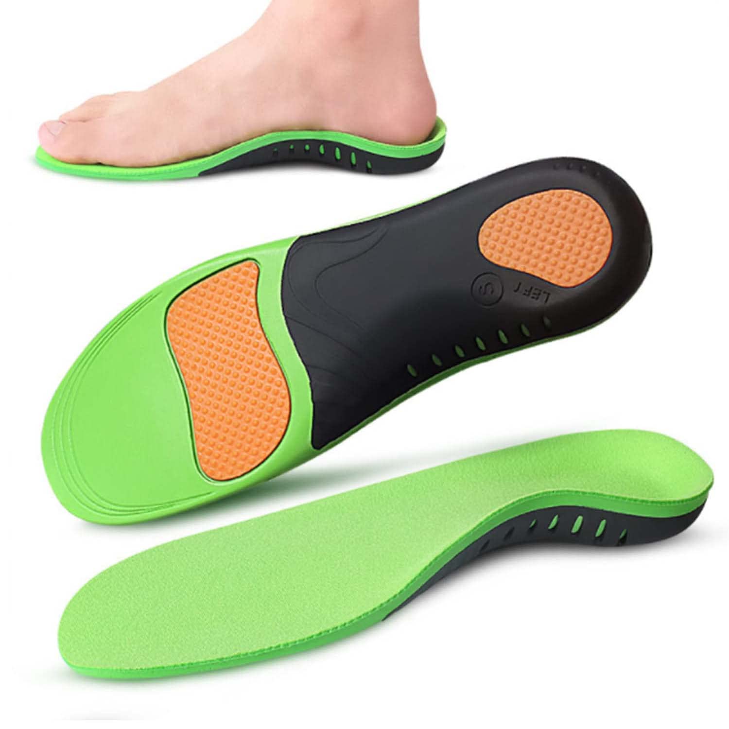 SYOSI Orthotic Insole Plantar Fasciitis High Arch Support Shoes Inserts - Orthotics Shoes Insoles for Flat Feet Foot Valgus, Work Boot Insoles Relieves Foot Pain Heel Pain(Xs: 35-37 24.5CM)