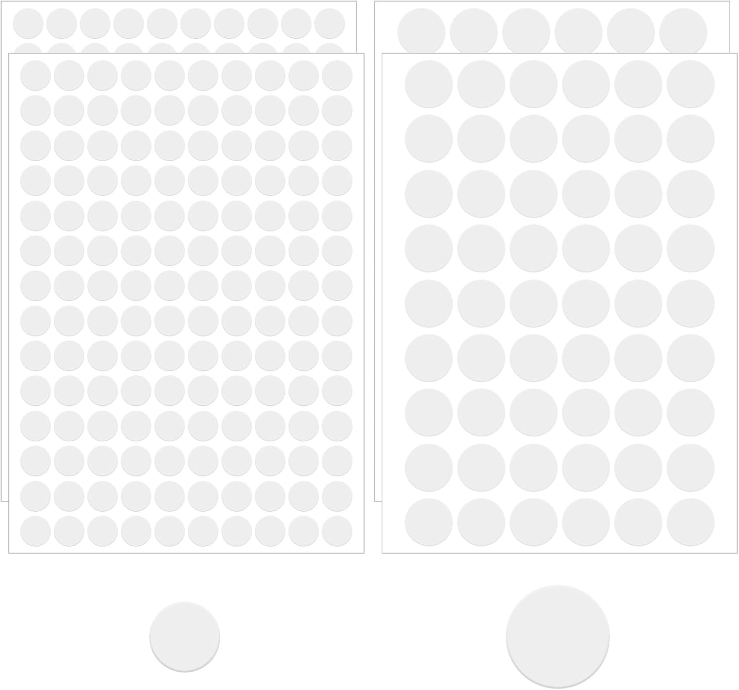 Schraubenloch Aufkleber 322 Stück - 5 Größen Weiß Selbstklebend Für Möbel
