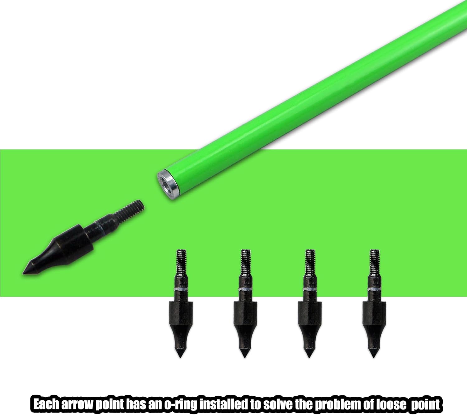 Crossbow Bolts 20inch Fluorescence Color Carbon Crossbow Hunting Arrows with 4" Vanes and Replaced Arrowhead(12 Pack)