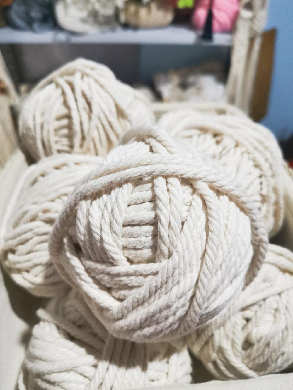 2021 Tapisserie Nordique Fil de Coton Bricolage Corde tissée à la Main Corde de Fil de bohème 500g-4MM 500g