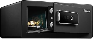 SENTRY LX110B Safe for Home Use, Small Storage Box with Lock, 8.5 gal (25.4 L), A3, Fingerprint Authentication, Floor Wall, Fixed Black