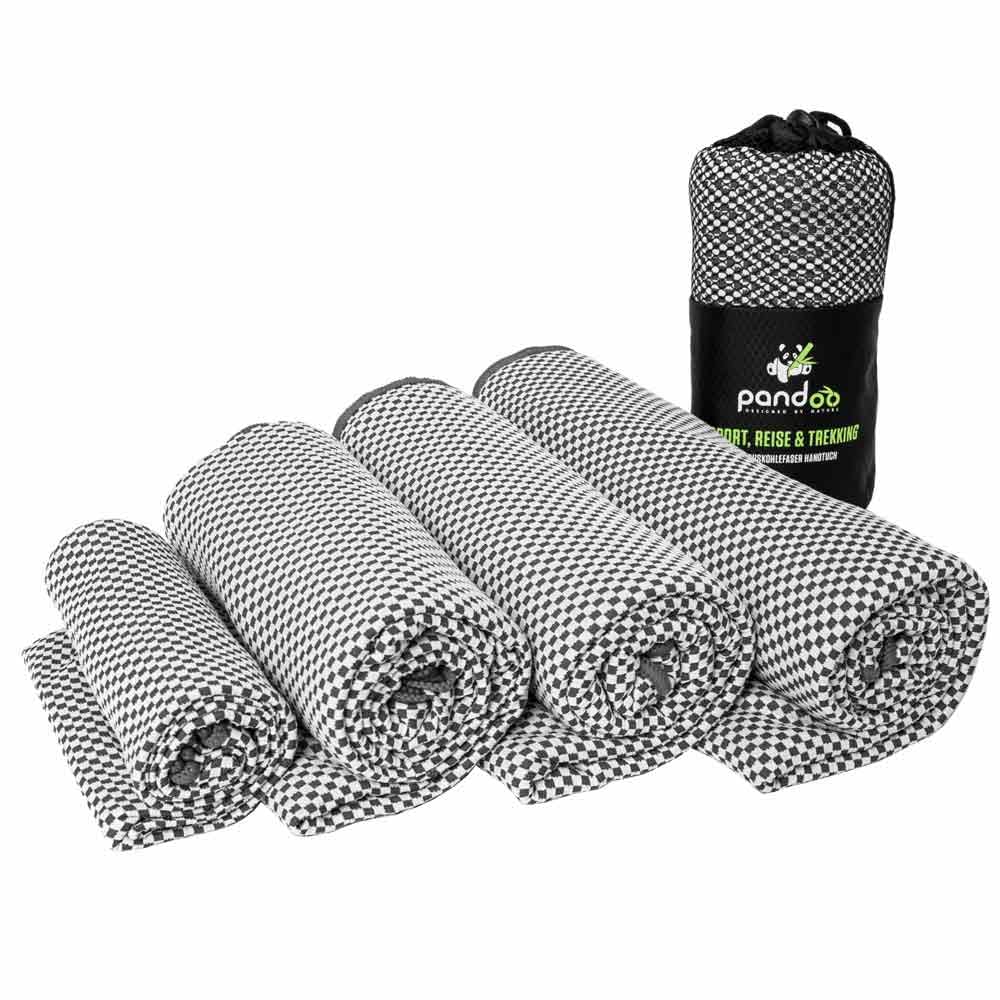 pandoo Bambus Reisehandtuch - Ultraleicht, extrem saugfhig &  schnelltrocknend - Besser als herkmmliche Mikrofaser - Sport-, Reise-,  Trekking- & Badetuch - alle Gren in 5 Farben (Dunkelgrau) : Amazon.de:  Sport & Freizeit