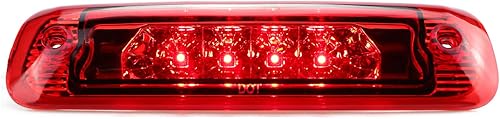 Para 1997-2001 Jeep Cherokee LED 3 tercera luz de freno central lámpara de montaje alto (lente roja)
