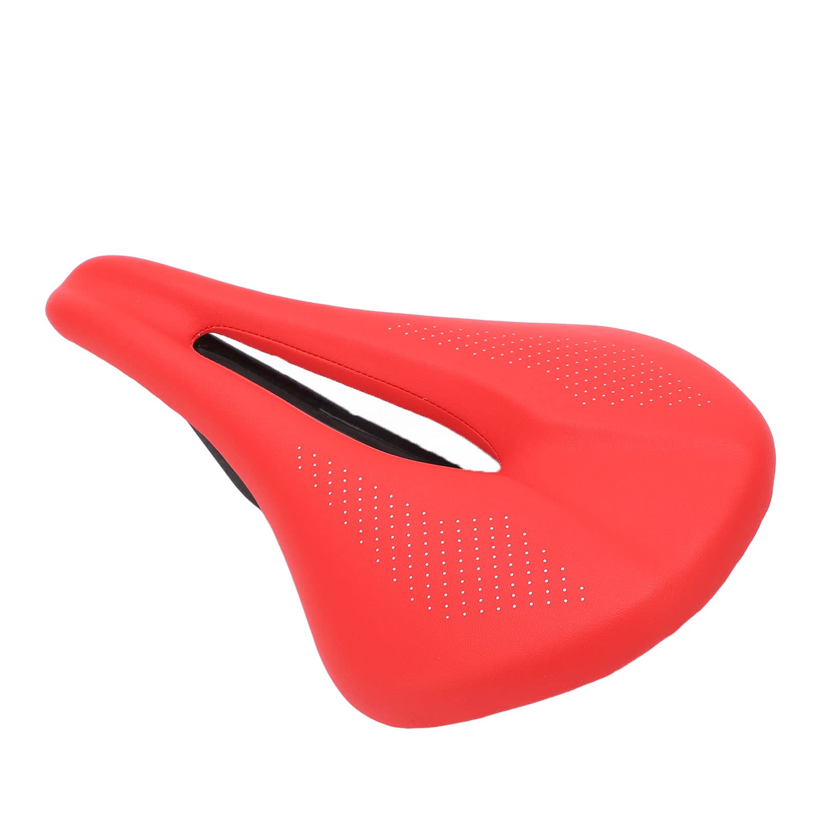 Cuscino per sella in morbida pelle, per bici da strada, 155 mm di larghezza, in fibra di carbonio, cuscino per sella in pelle cava per bicicletta da strada