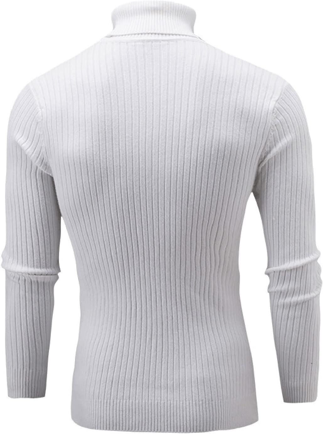 Ymosrh Men's Turtleneck Sweater Slim Fit Lightweight Long Sleeve Casual Knitted Pullover Basic Sweaters Thermal Tops