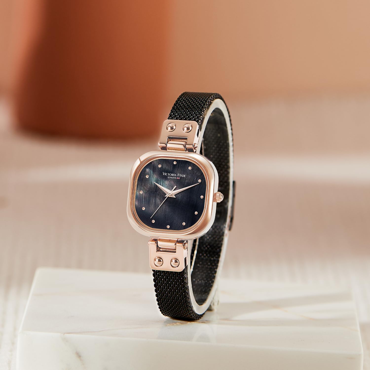 VICTORIA HYDE Dainty Women's Watch, Rectangle Watches for Women, Elegant Women's Wrist Watch, Ladies Watch with Stainless Steel Bracelet or Leather Band - Image 5