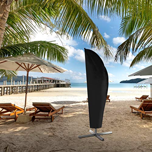 DOITOOL Sun Umbrella Cover Parasol Covers with Zipper Banana Umbrella Waterproof Cover Offset Umbrella Cover Parasol Waterproof Cover Umbrellas Cover with Zipper Zipper Cover