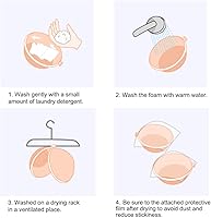 Vista 8 de Brasier push-up adhesivo sin tirantes, sin espalda, 2 pares, brasier invisible