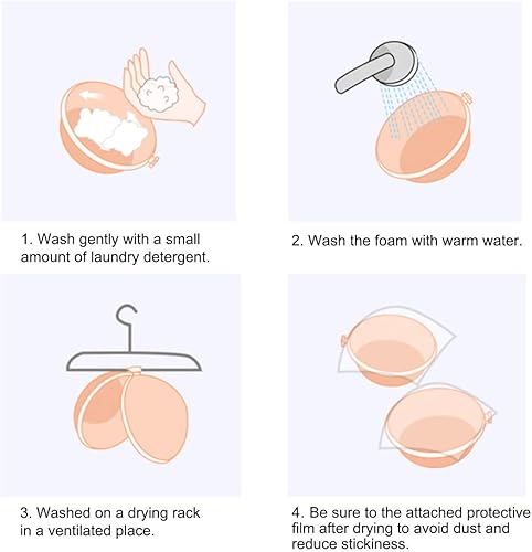 Miniatura 8 de Brasier push-up adhesivo sin tirantes, sin espalda, 2 pares, brasier invisible