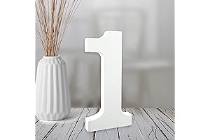 AOCEAN White Styrofoam Numbers for Wall Decor and Crafts