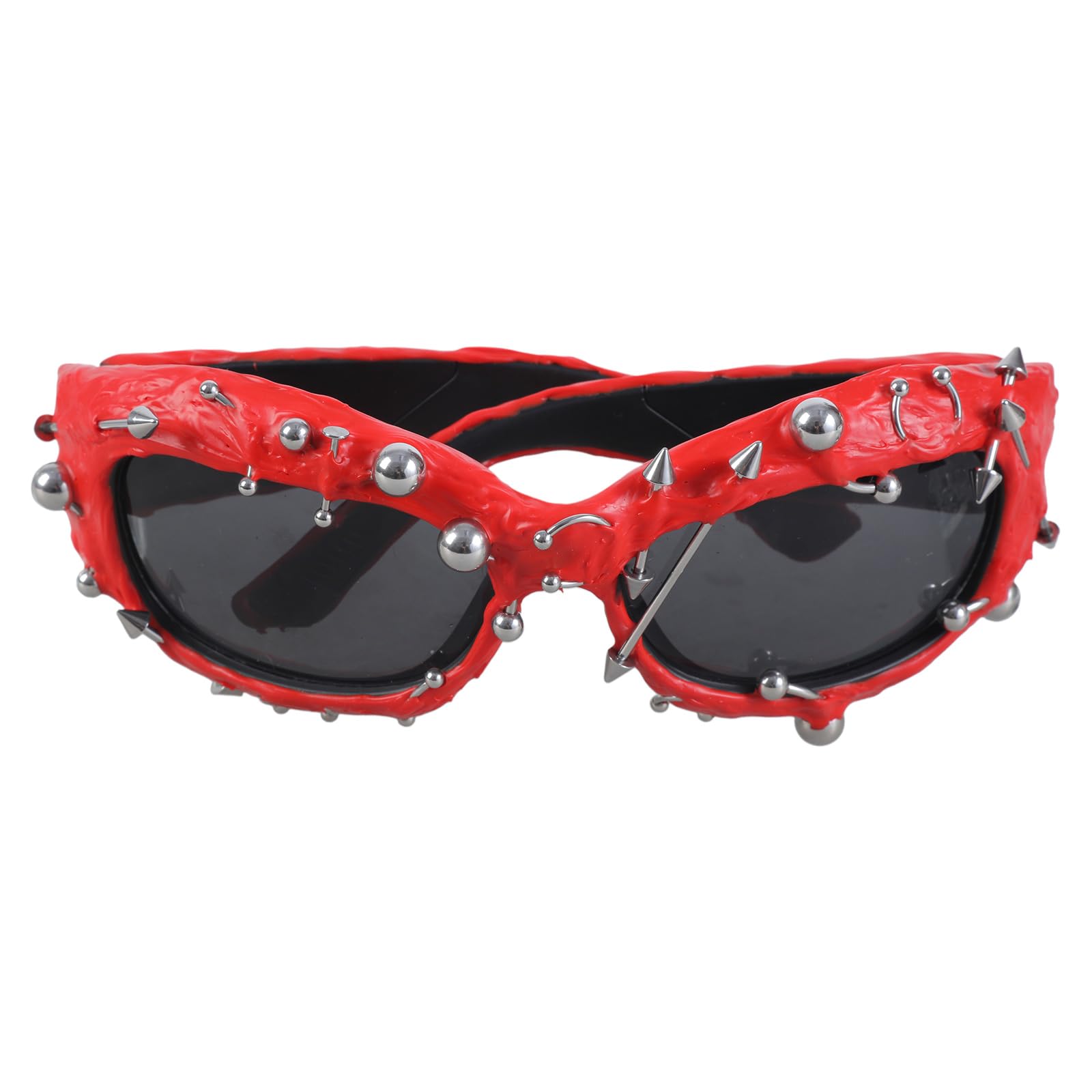 Maxtonser Fashionable Sun Glasses With Rivet Frame For Adult Unisex Stylish Lookings UV380 Protective Glasses for Night Club Wear