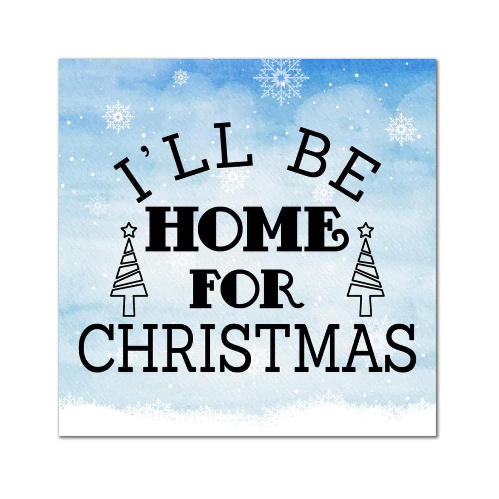 Plaque murale vintage en bois de Noël 35x35 cm pour décoration intérieure