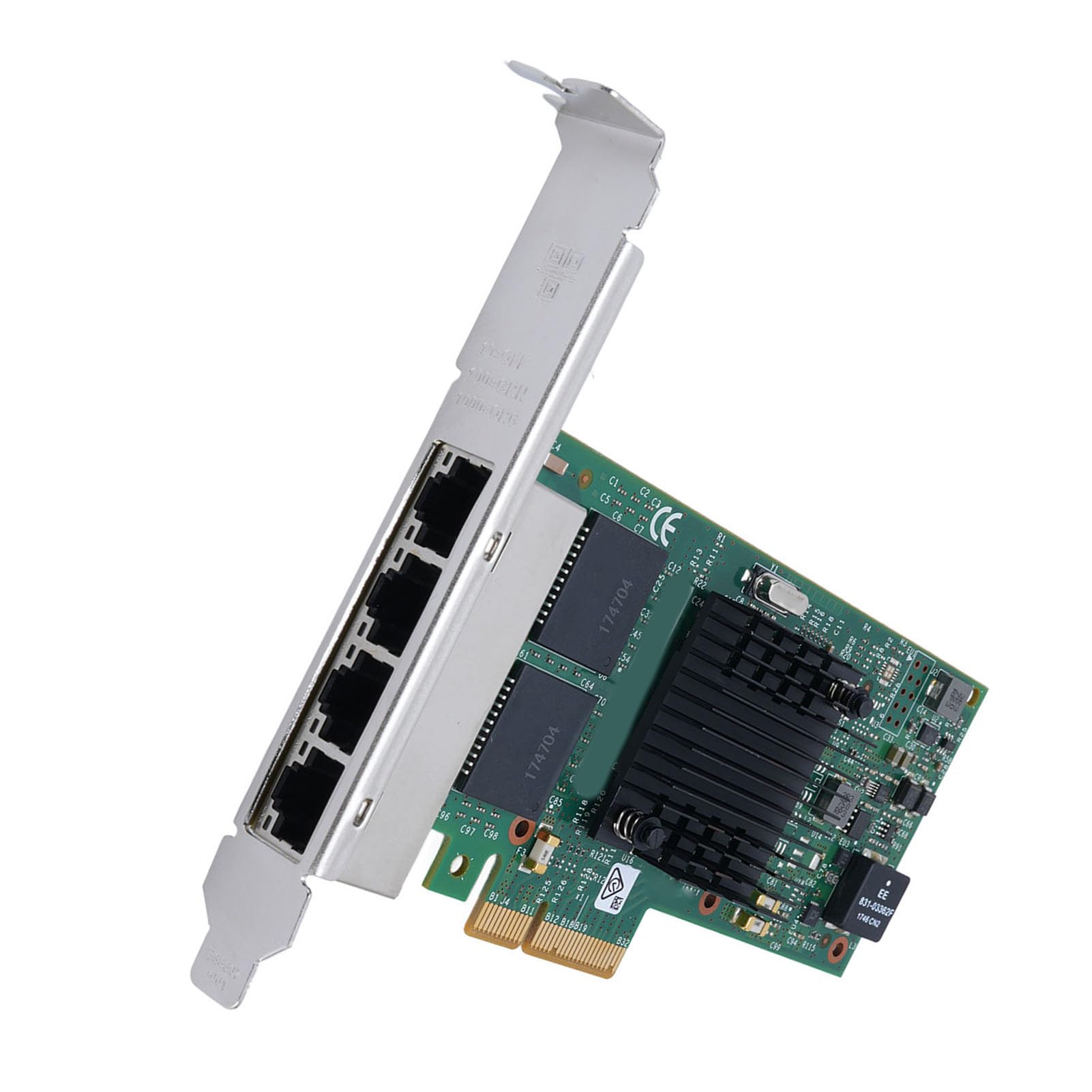 Fabater Adattatore Server Ethernet I350-T4 Scheda di Rete Gigabit PCIE a Quattro Porte Ad Alte Prestazioni per Server 10 100 1000 Mbps