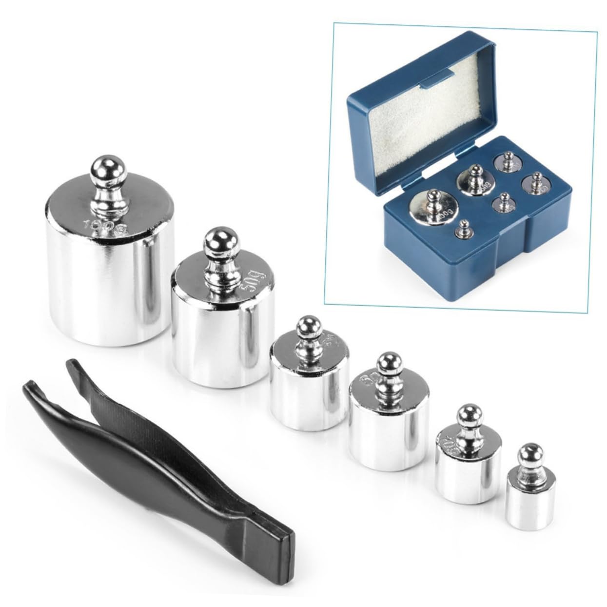 CHILDWEET 12pcs 200g Precision Calibration Weights Set Steel Scale Calibration Kit for Weights Random Color