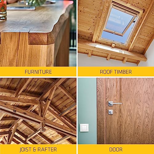 Sika Sikagard Woodworm Killer – Eradicates Woodworm and Protects Against Re-Infestation – Fast-Drying – Non-Flammable – Clear – 5 Litre - 5