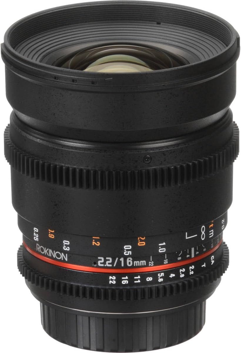 Rokinon DS16M-C 16mm T2.2 Cine Wide Angle Lens for Canon EF-S Digital SLR