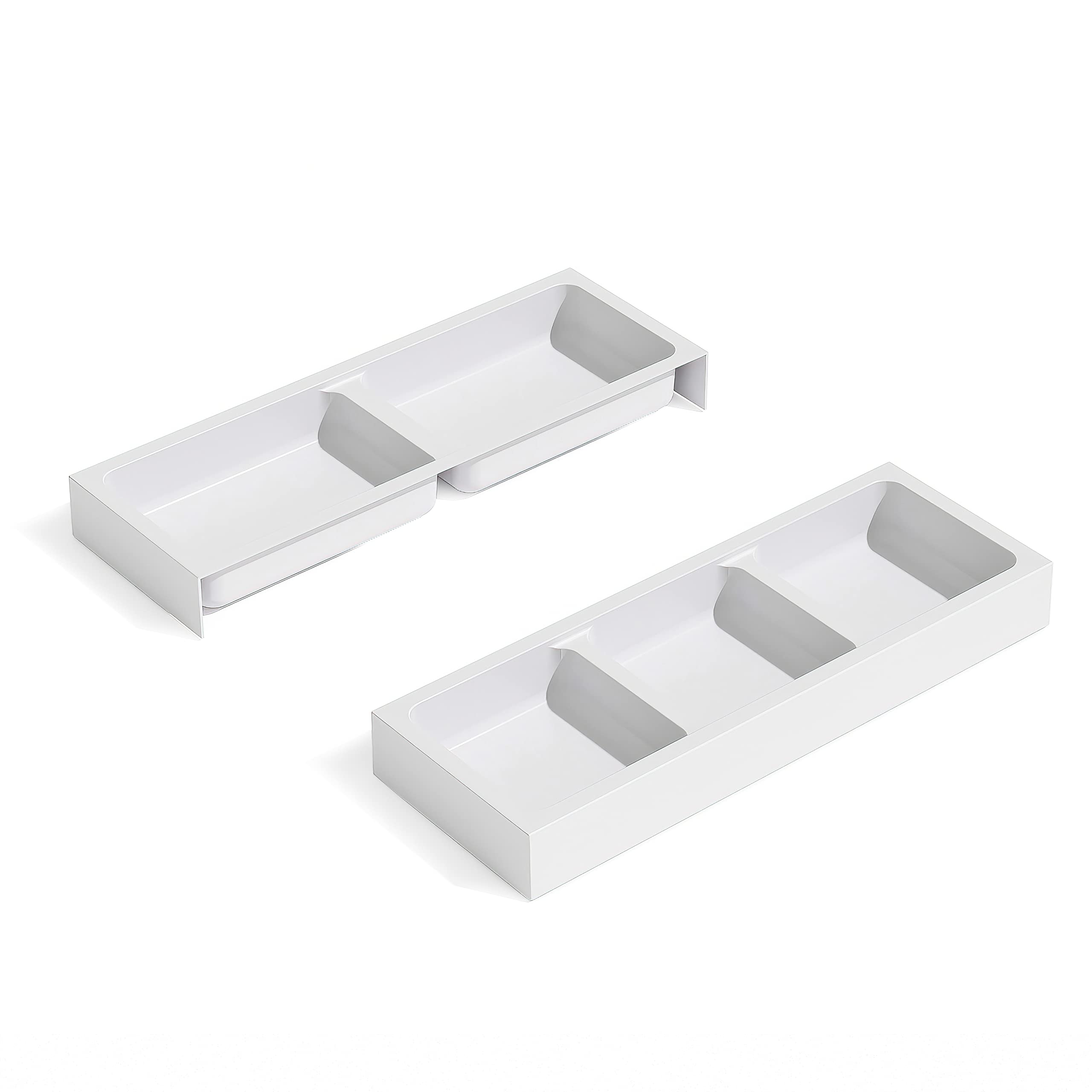 Salva Sifone Curvo Emuca Per Cassetti Cucina/bagno - Set 10 Pezzi In Plastica Bianca