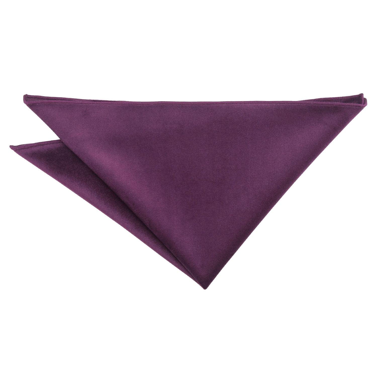 DQT Mens Plain Velvet Pocket Square Handkerchief Wedding Formal - Purple