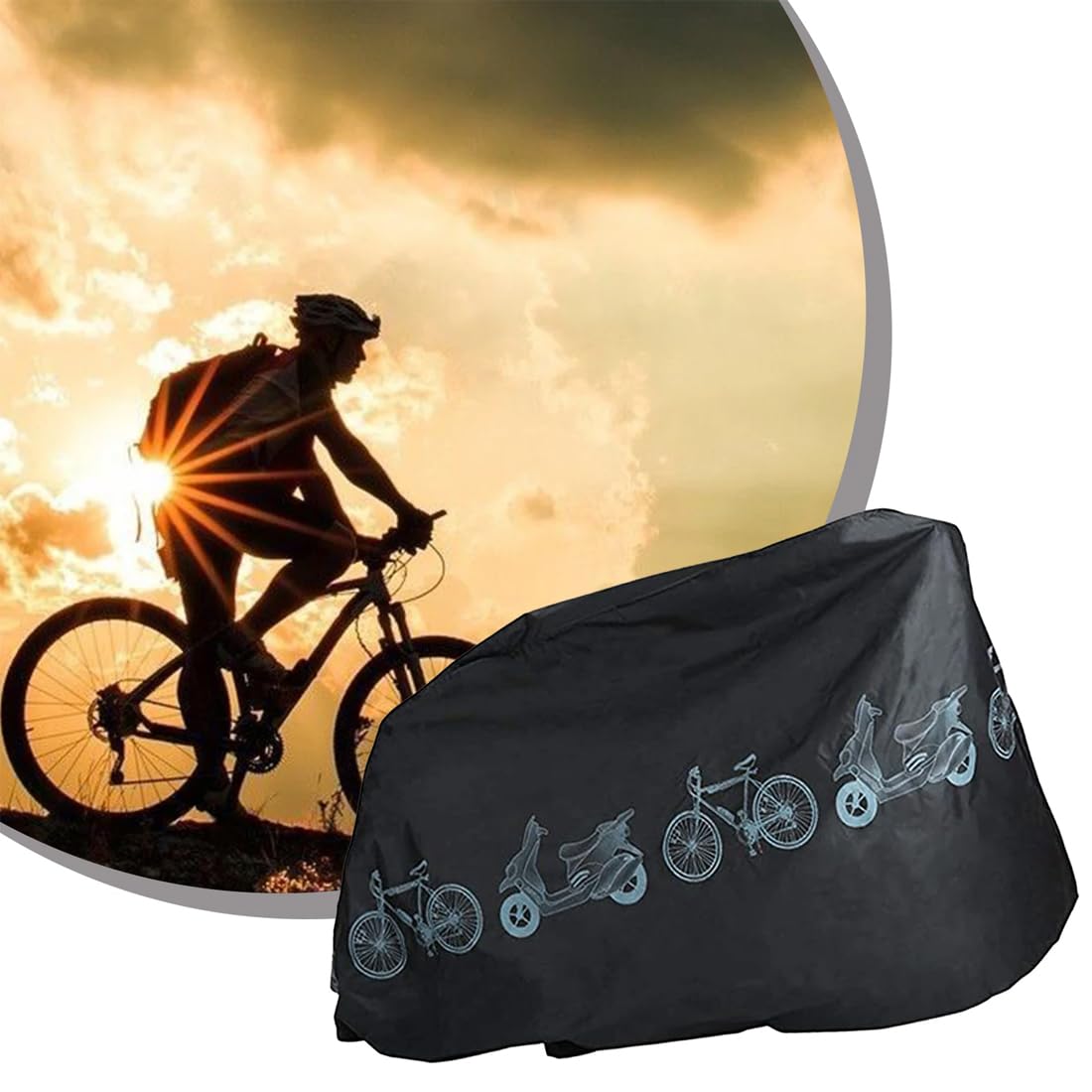GXGM Copertura per bicicletta Impermeabile Antipolvere, Antipioggia Protezione UV Stoccaggio