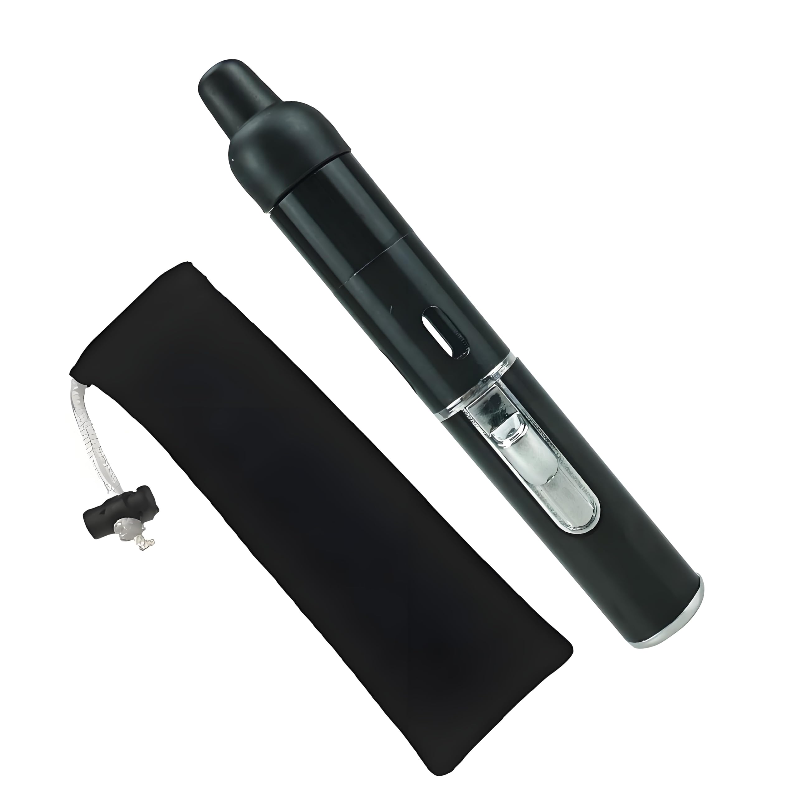 Butane Torch Lighter, FERNBE Metal All-in-One Tube Built-in Detachable Refillable Butane Torch Handheld Lighter (Black)