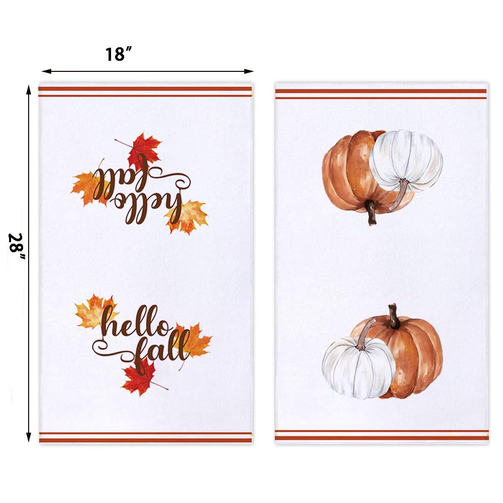 Lot De 2 Torchons De Cuisine Citrouille De , 45,72 X 66,04 Cm, Torchons