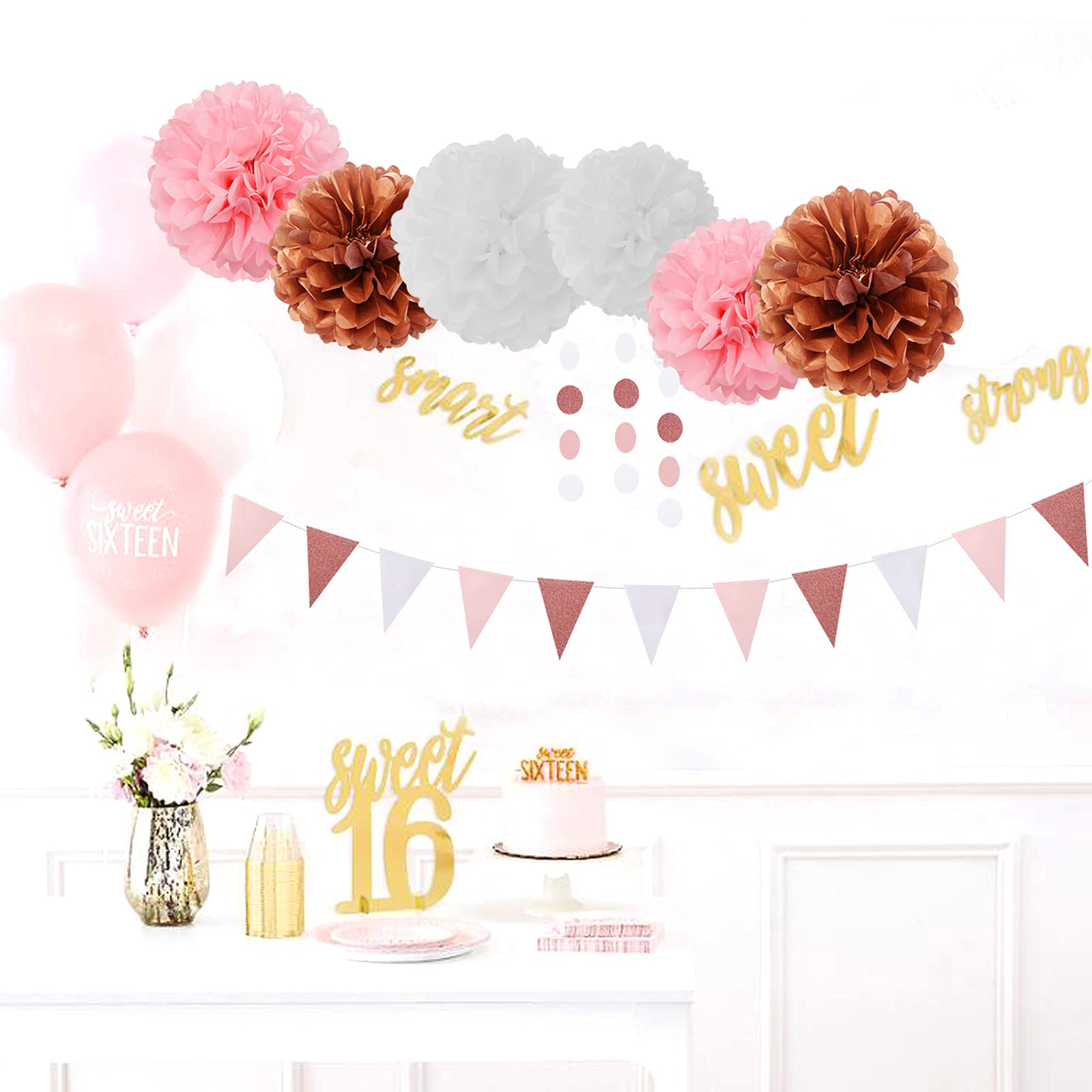 Ghirlanda Bandierine Cuori Rosa Zwiebeco 16m - Striscione Carta Per Decorazioni Feste Compleanno E Matrimonio