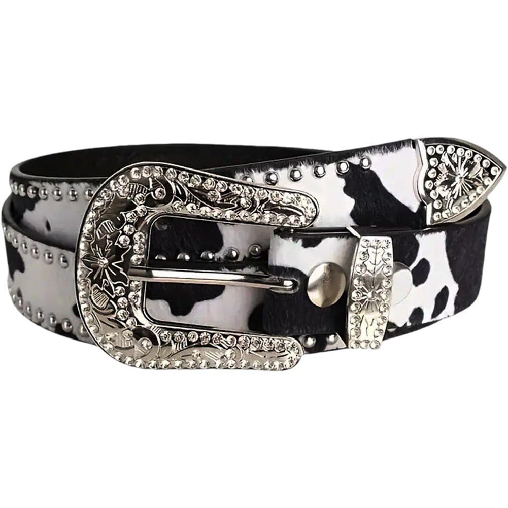 Ceinture tendance style western aux finitions punk et rivets