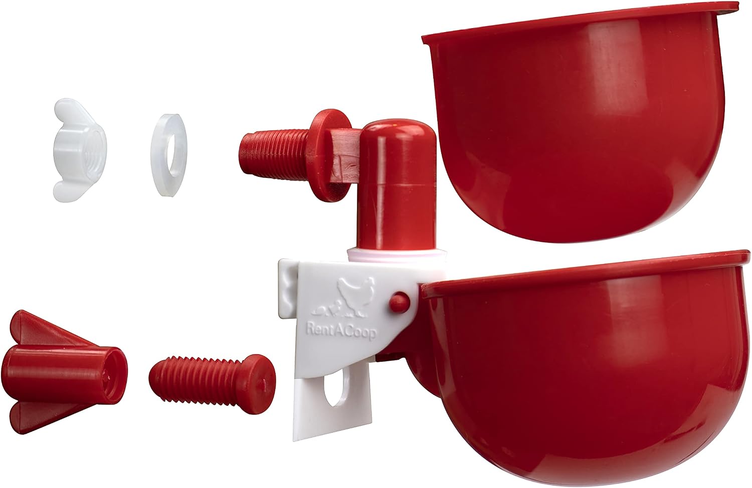 RentACoop DIY Autofill Chicken Cups for Any Watering System: Tubing, Hardware Cloth, Buckets, Barrels, and More! Pack of 7